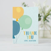Cute Balloon Hartelijk dank Bedankkaart (Staand voorkant)