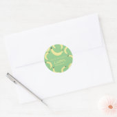 Cute Banana Bunch Baby shower Pattern Ronde Sticker (Envelop)