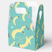 Cute Banana Bunch Blauwgroen Confetti Baby shower Bedankdoosjes (Geopend)