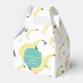 Cute Banana Bunch Blauwgroen Confetti Baby shower  Bedankdoosjes (Voorkant Zijde)
