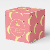 Cute Banana Bunch Girl Baby shower Pattern Bedankdoosjes (Voorkant Zijde)