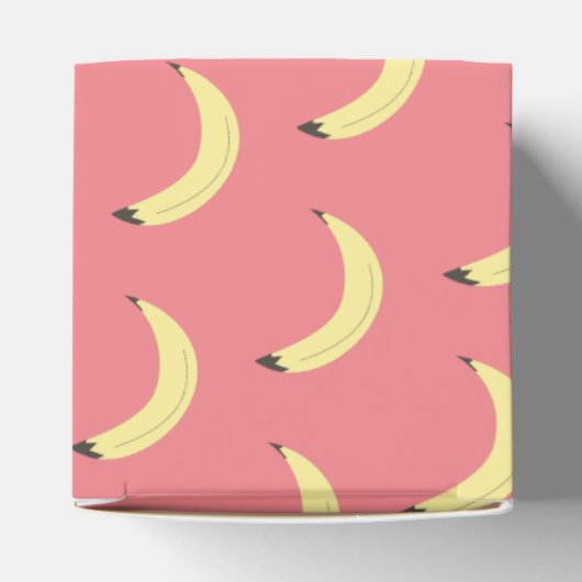Cute Banana Bunch Girl Baby shower Pattern Bedankdoosjes (Bovenkant)
