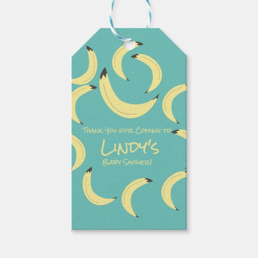 Cute Banana Bunch Pattern Baby shower Cadeaulabel (Voorkant)