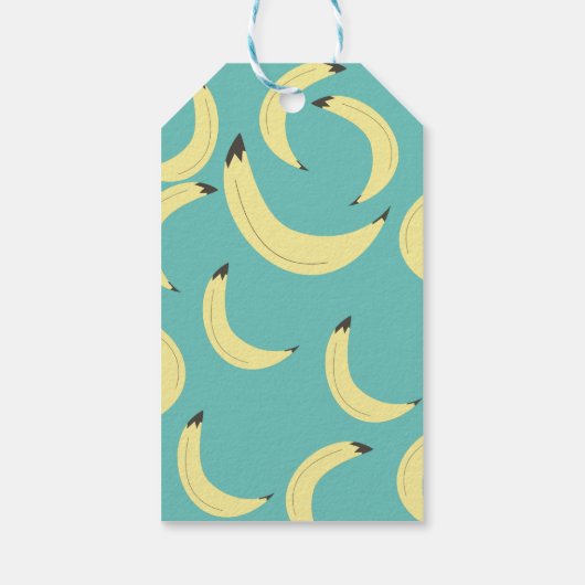 Cute Banana Bunch Pattern Baby shower Cadeaulabel (Achterkant)