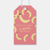 Cute Banana Bunch Pattern Baby shower Gift Labels Cadeaulabel (Voorkant)