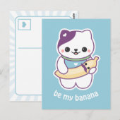 Cute Banana Cat Briefkaart (Voorkant / Achterkant)