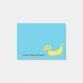 Cute Banana Dog Bright Blue Post-it® Notes (Voorkant)