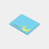 Cute Banana Dog Bright Blue Post-it® Notes (Schuin)