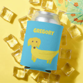 Cute Banana Dog Personalized Blikjeskoeler