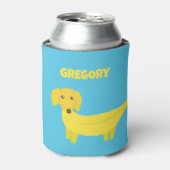 Cute Banana Dog Personalized Blikjeskoeler