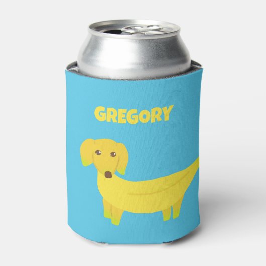 Cute Banana Dog Personalized Blikjeskoeler (Blikje Voorkant)