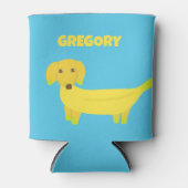 Cute Banana Dog Personalized Blikjeskoeler (Voorkant)