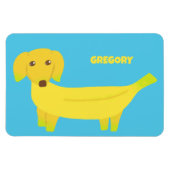 Cute Banana Dog Personalized Magneet (Horizontaal)