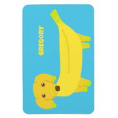 Cute Banana Dog Personalized Magneet (Verticaal)