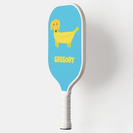 Cute Banana Dog Personalized Pickleball Paddle (Links)