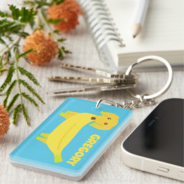 Cute Banana Dog Personalized Sleutelhanger