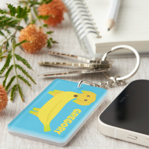 Cute Banana Dog Personalized Sleutelhanger