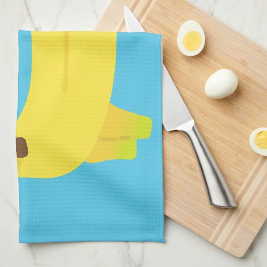 Cute Banana Dog Personalized Theedoek (Quarter Fold)