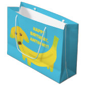 Cute Banana Dogs Funny Custom Message Groot Cadeauzakje (Voorkant Gekanteld)