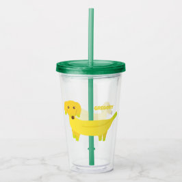 Cute Banana Dogs Personalized Acryl Drinkbeker