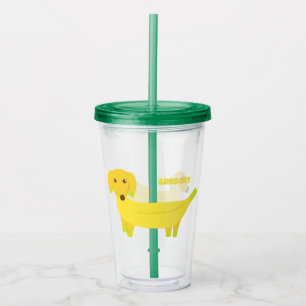 Cute Banana Dogs Personalized Acryl Drinkbeker