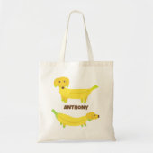 Cute Banana Dogs Personalized Tote Bag (Voorkant)