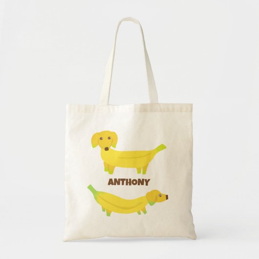Cute Banana Dogs Personalized Tote Bag (Voorkant)
