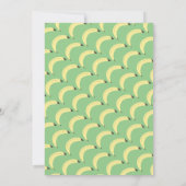 Cute Banana Green Boy Baby shower Invitation Kaart (Achterkant)