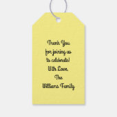 Cute Banana Kids Birthday Kawaii Cadeaulabel (Achterkant)