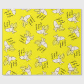 Cute Banana Kids Birthday Kawaii Cadeaupapier (Vlak)