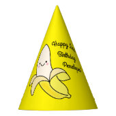 Cute Banana Kids Birthday Kawaii Feesthoedjes (Voorkant)