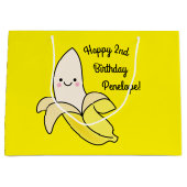 Cute Banana Kids Birthday Kawaii Groot Cadeauzakje (Voorkant)