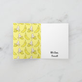 Cute Banana Kids Birthday Kawaii Kaart (Binnen)