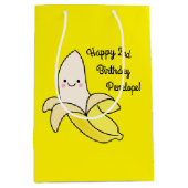 Cute Banana Kids Birthday Kawaii Medium Cadeauzakje (Voorkant)
