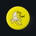 Cute Banana Kids Birthday Kawaii Ronde Button 3,2 Cm<br><div class="desc">Dit schattige, kleurrijke, schattige collectie van een verjaardagsfeest voor bananen is perfect voor een kinder viering op de eerste verjaardag of elk verjaardagsjaar! Pas de tekst aan om ze zelf te maken. Het moderne uiterlijk en gevoel is de perfecte manier om je kleine te vieren die op hun eerste verjaardag...</div>