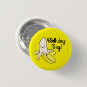 Cute Banana Kids Birthday Kawaii Ronde Button 3,2 Cm (Voorkant /achterkant)