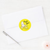 Cute Banana Kids Birthday Kawaii Ronde Sticker (Envelop)