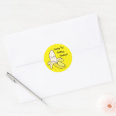 Cute Banana Kids Birthday Kawaii Ronde Sticker (Envelop)