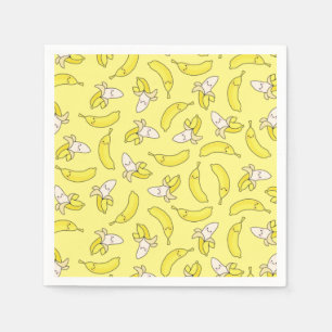Cute Banana Kids Birthday Kawaii Servet
