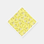 Cute Banana Kids Birthday Kawaii Servet (Hoek)