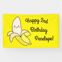 Cute Banana Kids Birthday Kawaii