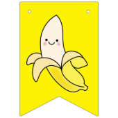 Cute Banana Kids Birthday Kawaii Vlaggetjes (Eerste vlag)