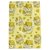 Cute Banana Milk Carton Pattern Medium Cadeauzakje (Achterkant)
