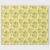 Cute Banana Milk Yellow Cadeaupapier (Vlak)
