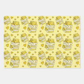 Cute Banana Milk Yellow Inpakpapier Vel (Voorkant)