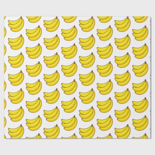 Cute Banana Pattern Cadeaupapier (Vlak)
