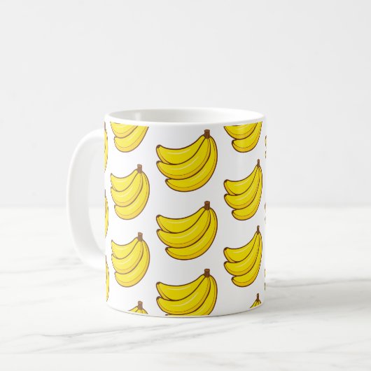 Cute Banana Pattern Koffiemok (Voorkant links)