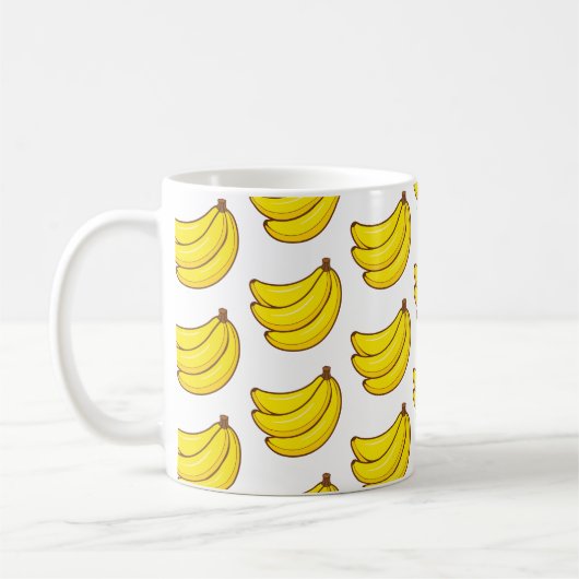 Cute Banana Pattern Koffiemok (Links)