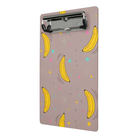 Cute Banana Pattern Mini Clipboard Mini Klembord (Angled2)