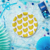 Cute Banana Pattern Papieren Bordje (Feest)